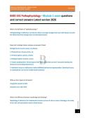 BIOD 331 Pathophysiology - Module 1 exam questions and correct answers Latest version 2026