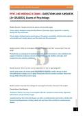 PSYC 140 MODULE 8 EXAM - QUESTIONS AND ANSWERS &lpar;A&plus; GRADED&rpar;&comma; Exams of Psychology