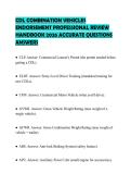 CDL COMBINATION VEHICLES&NewLine;ENDORSEMENT PROFESSIONAL REVIEW&NewLine;HANDBOOK 2026 ACCURATE QUESTIONS&NewLine;ANSWERS