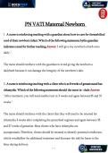 PN VATI Maternal Newborn &vert; Verified Nursing Exam Q&A