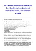 ANCC AGACNP Certification Exam Newest 2026&sol;2027 Actual Exam &vert; Complete Real Exam Questions and Correct Detailed Answers &ndash; Pass Guaranteed - A&plus; Graded