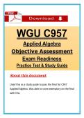 WGU C957 Applied Algebra OA 2026 &vert; Questions with 100&percnt; Correct Answers Complete &vert; Updated 2026 &sol; 2027 Verified by Experts