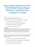 Barney Fletcher Final Exam ACTUAL EXAM 2026&sol;2027 &vert; Barney Fletcher Real Estate &vert; Verified Q&A &vert; Pass Guaranteed - A&plus; Graded
