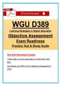 WGU D389 Learning Strategies OA Study Guide 2026 &vert; Questions with 100&percnt; Correct Answers Complete &vert; Updated 2026 &sol; 2027 Verified by Experts