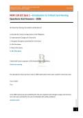 NCM 118 LEC Quiz 1 - Introduction to Critical Care Nursing Questions And Answers &ndash; 2026