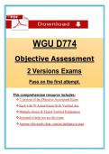 WGU D774 OA Study Guide PDF &lpar;2 Versions Included&rpar;&vert; Updated 2026 &sol; 2027 Verified by Experts