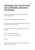 NFHS BASEBALL PART I TEST STUDY GUIDE&NewLine;2026 COMPREHENSIVE QUESTION SET&NewLine;WITH ANSWERS