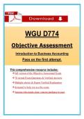 WGU D774 Objective Assessment 2026 &vert; Questions with 100&percnt; Correct Answers Complete &vert; Updated 2026 &sol; 2027 Verified by Experts