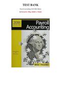 Test Bank for Payroll Accounting 2018 28th Edition by Bernard Bieg&comma; Judith Toland&comma; Chapter 1-7 &vert; All Chapters