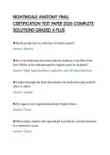 NIGHTINGALE ANATOMY FINAL&NewLine;CERTIFICATION TEST PAPER 2026 COMPLETE&NewLine;SOLUTIONS GRADED A PLUS