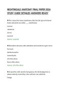 NIGHTINGALE ANATOMY FINAL PAPER 2026&NewLine;STUDY GUIDE DETAILED ANSWERS READY