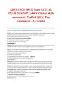 ADEX CSCE OSCE Exam ACTUAL EXAM 2026&sol;2027 &vert; ADEX Clinical Skills Assessment &vert; Verified Q&A &vert; Pass Guaranteed - A&plus; Graded