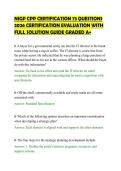 NIGP CPP CERTIFICATION 73 QUESTIONS&NewLine;2026 CERTIFICATION EVALUATION WITH&NewLine;FULL SOLUTION GUIDE GRADED A&plus;