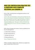 NIGP CPP CERTIFICATION PRACTICE TEST&NewLine;73 QUESTIONS WITH COMPLETE&NewLine;SOLUTIONS 2026 GRADED A&plus;&NewLine;