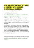 NIGP CPP CERTIFICATION STUDY GUIDE&NewLine;73 QUESTIONS WITH COMPLETE&NewLine;SOLUTIONS 2026 GRADED A&plus;