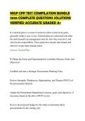 NIGP CPP TEST COMPILATION BUNDLE&NewLine;2026 COMPLETE QUESTIONS SOLUTIONS&NewLine;VERIFIED ACCURATE GRADED A&plus;
