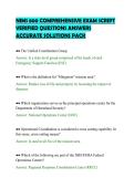 NIMS 800 COMPREHENSIVE EXAM SCRIPT&NewLine;VERIFIED QUESTIONS ANSWERS&NewLine;ACCURATE SOLUTIONS PACK&NewLine;