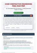 CE200 Construction Engineering FINAL EXAM PREP 65&plus; &lpar;Fully Updated 2026&rpar; Exam Questions &plus; Verified & Rationalized Answers   A&plus; Graded