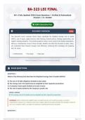 BA-323 Lee Final 40&plus; &lpar;Fully Updated 2026&rpar; Exam Questions &plus; Verified & Rationalized Answers   A&plus; Graded