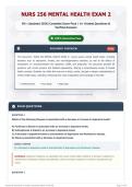 NURS 256 MENTAL HEALTH EXAM 2 95&plus; &lpar;Updated 2026&rpar; Complete Exam Pack   A&plus; Graded Questions & Verified Answers