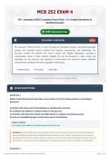 MCB 252 Exam 4 95&plus; &lpar;Updated 2026&rpar; Complete Exam Pack   A&plus; Graded Questions & Verified Answers