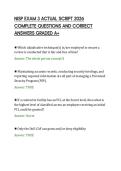 NISP EXAM 3 ACTUAL SCRIPT 2026&NewLine;COMPLETE QUESTIONS AND CORRECT&NewLine;ANSWERS GRADED A&plus;