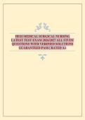 HESI MEDICAL SURGICAL NURSING LATEST TEST EXAM 2026&sol;2027 ALL STUDY QUESTIONS WITH VERIFIED SOLUTIONS GUARANTEED PASS &vert; RATED A&plus;