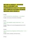 NKU MSN 610 MODULE 1 ADVANCED&NewLine;HEALTH ASSESSMENT 2026&NewLine;COMPREHENSIVE EXAMS SET QUESTIONS&NewLine;WITH COMPLETE SOLUTIONS ACCURATE&NewLine;RESPONSE GUIDE GRADED A&plus;