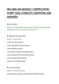 NKU MSN 610 MODULE 1 CERTIFICATION&NewLine;SCRIPT 2026 COMPLETE QUESTIONS AND&NewLine;ANSWERS