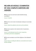 NKU MSN 610 MODULE 1 EXAMINATION&NewLine;SET 2026 COMPLETE QUESTIONS AND&NewLine;ANSWERS