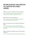 NKU MSN 610 MODULE 1 FINAL PAPER 2026&NewLine;FULL QUESTIONS AND CORRECT&NewLine;ANSWERS&NewLine;