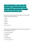 NOCTI ELECTRICAL TOOLS AND TEST&NewLine;EQUIPMENT COMPREHENSIVE EXAM&NewLine;SCRIPT VERIFIED QUESTIONS ANSWERS&NewLine;ACCURATE SOLUTIONS PACK&NewLine;