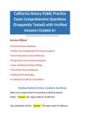 California Notary Public Practice Exam Comprehensive Questions &lpar;Frequently Tested&rpar; with Verified Answers Graded A&plus;&period;