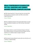 NR606 COMPREHENSIVE EXAMINATION&NewLine;TEST FULL QUESTIONS AND CORRECT&NewLine;ANSWERS VERIFIED COMPLETE SOLUTIO