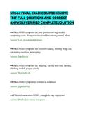 NR606 FINAL EXAM COMPREHENSIVE&NewLine;TEST FULL QUESTIONS AND CORRECT&NewLine;ANSWERS VERIFIED COMPLETE SOLUTION