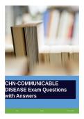 CHN-COMMUNICABLE DISEASE Exam Questions with Answers&period;