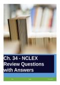 Ch&period; 34 - NCLEX Review Questions with Answers&period;
