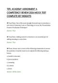 TEFL ACADEMY ASSIGNMENT A&NewLine;COMPETENCY REVIEW 2026 MOCK TEST&NewLine;COMPLETE KEY INSIGHTS