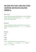 NRA BASIC RIFLE STUDY GUIDE 2026 TESTED&NewLine;QUESTIONS AND PRACTICE SOLUTION&NewLine;GRADED A&plus;