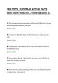 NRA PISTOL SHOOTING ACTUAL PAPER&NewLine;2026 QUESTIONS SOLUTIONS GRADED A&plus;