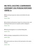 NRA PISTOL SHOOTING COMPREHENSIVE&NewLine;ASSESSMENT 2026 PROBLEMS RESPONSES&NewLine;VERIFIED A&plus;