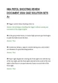 NRA PISTOL SHOOTING REVIEW&NewLine;DOCUMENT 2026 QUIZ SOLUTION SETS&NewLine;A&plus;