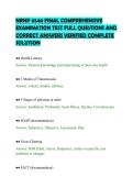 NRNP 6540 FINAL COMPREHENSIVE&NewLine;EXAMINATION TEST FULL QUESTIONS AND&NewLine;CORRECT ANSWERS VERIFIED COMPLETE&NewLine;SOLUTION