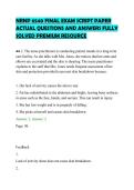 NRNP 6540 FINAL EXAM SCRIPT PAPER&NewLine;ACTUAL QUESTIONS AND ANSWERS FULLY&NewLine;SOLVED PREMIUM RESOURC