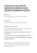 TESTOUT EXAM 4 2026 COMPUTER&NewLine;HARDWARE AND OPERATING SYSTEMS&NewLine;PRACTICE SET ANSWERS FULL SOLUTION