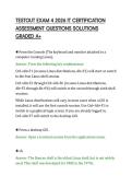 TESTOUT EXAM 4 2026 IT CERTIFICATION&NewLine;ASSESSMENT QUESTIONS SOLUTIONS&NewLine;GRADED A&plus;