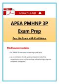 APEA PMHNP 3P Exam Prep 2026 &vert; Questions with 100&percnt; Correct Answers Complete &vert; Updated 2026 &sol; 2027 Verified by Experts