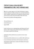 TESTOUT EXAM 4 2026 SECURITY&NewLine;FUNDAMENTALS DRILL PACK ANSWER SHEET