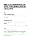 TESTOUT LINUX PRO STUDY GUIDE 2026&NewLine;VERIFIED COMMAND LINE QUESTION SET&NewLine;AND SOLUTIONS