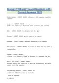 Biology 1108 unit 1 exam Questions with Correct Answers 2026